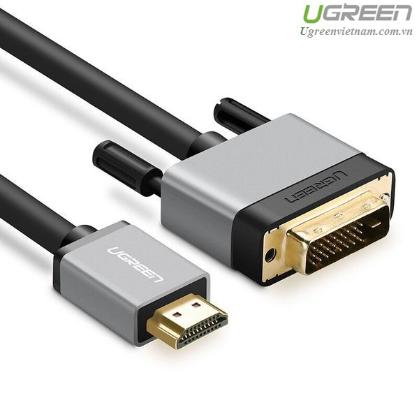 Cáp chuyển đổi HDMI to DVI (24+1) dài 5M Ugreen 20889 chính hãng