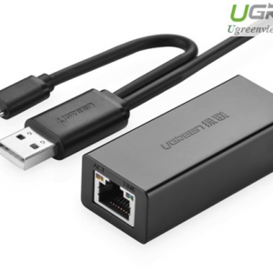Cáp USB to Lan 10/100 Mbps Ethernet Adapter có OTG chính hãng Ugreen 30219 - CR110