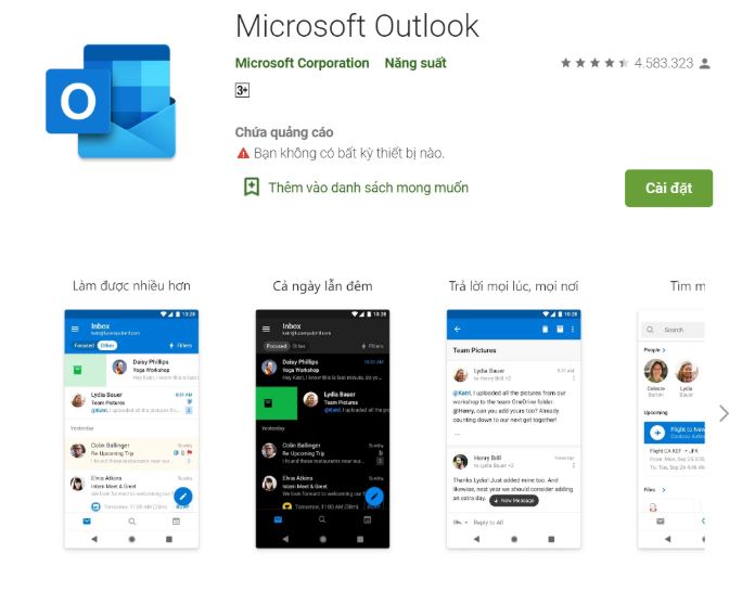 Tải Outlook trên Android