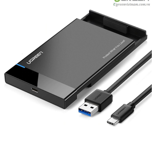 Hộp đựng ổ cứng 2,5inch SATA USB type-C Hỗ trợ 6TB Chính hãng Ugreen 50743 cao cấp