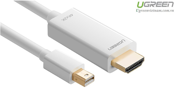Cáp Mini DisplayPort (Thunderbolt) to HDMI dài 1.5M độ phân giải 4K Ugreen 20849 chính hãng
