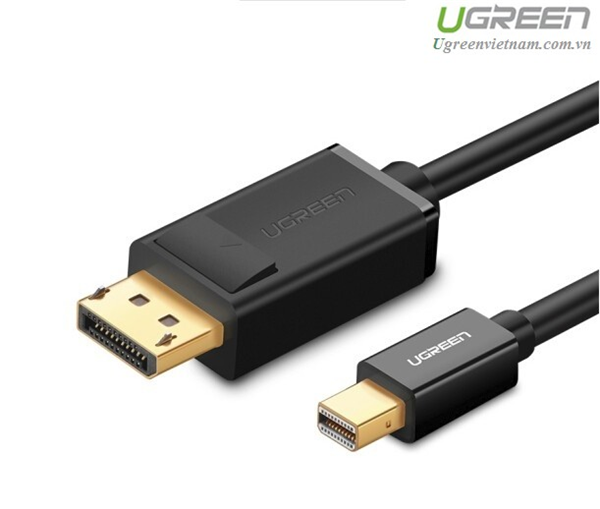 Cáp Mini DisplayPort to Displayport dài 1,5M Ugreen 10477 hỗ trợ độ phân giải 4k*2k (Màu Đen)