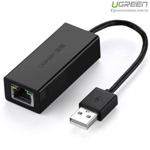 Cáp USB to Lan 2.0 cho Macbook, pc, laptop hỗ trợ Ethernet 10/100 Mbps chính hãng Ugreen 20254