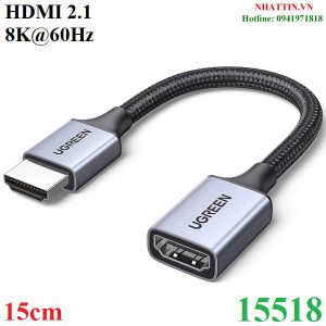 Cáp mở rộng tín hiệu HDMI 2.1 âm-dương dài 15cm 8K@60Hz Ugreen 15518 cao cấp
