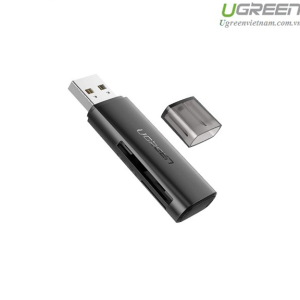 Đầu đọc thẻ SD/TF chuẩn USB 2.0 chính hãng Ugreen 60721 cao cấp