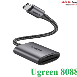 Đầu đọc thẻ SD/TF chuẩn USB Type-C Ugreen 80888 vỏ nhôm cao cấp