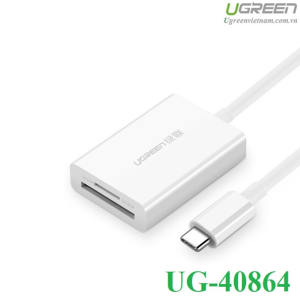 Đầu đọc thẻ USB Type-C cho thẻ nhớ TF/SD 4.0 chính hãng Ugreen 40864 cao cấp