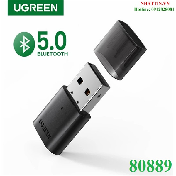 Thiết bị USB Bluetooth 5.0 Dongle chính hãng Ugreen 80889 cao cấp